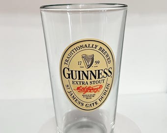 Vintage Guinness Extra Stout Pint Glass – St. James’s Gate Dublin Irish Pub Collectible Glass