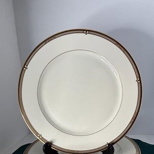 4 Mikasa Salad Plates Ebony Circle 8-Inch  Excellent Condition