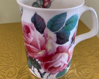 Mug vintage Roy Kirkham English Rose en porcelaine fine, fabriquée en Angleterre