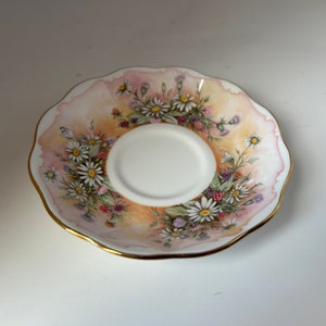 Royal Albert Shakespeare Replacement Saucer, English Bone China Orphan Saucer, Vintage China, Shakespeare&#39;s Flowers, Russet Mantle