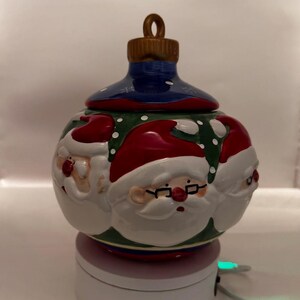 Pot à biscuits vintage Père Noël festif : décoration de Noël