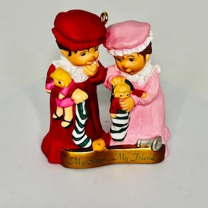 My Sister...My Friend Ornament (1999) Hallmark hanging ornament  2 1/2 inches high