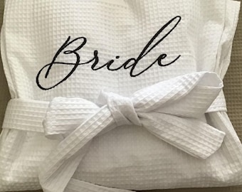 Embroidered Bridal Bath Robe