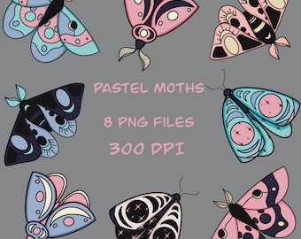 Clipart Pastel Moth