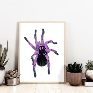 Purple Pinktoe Tarantula- DIGITAL DOWNLOAD- 8.5x11 Inches