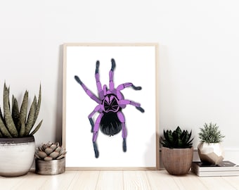 Purpurowa Tarantula Pinktoe - POBIERANIE CYFROWE - 8,5 x 11 cali