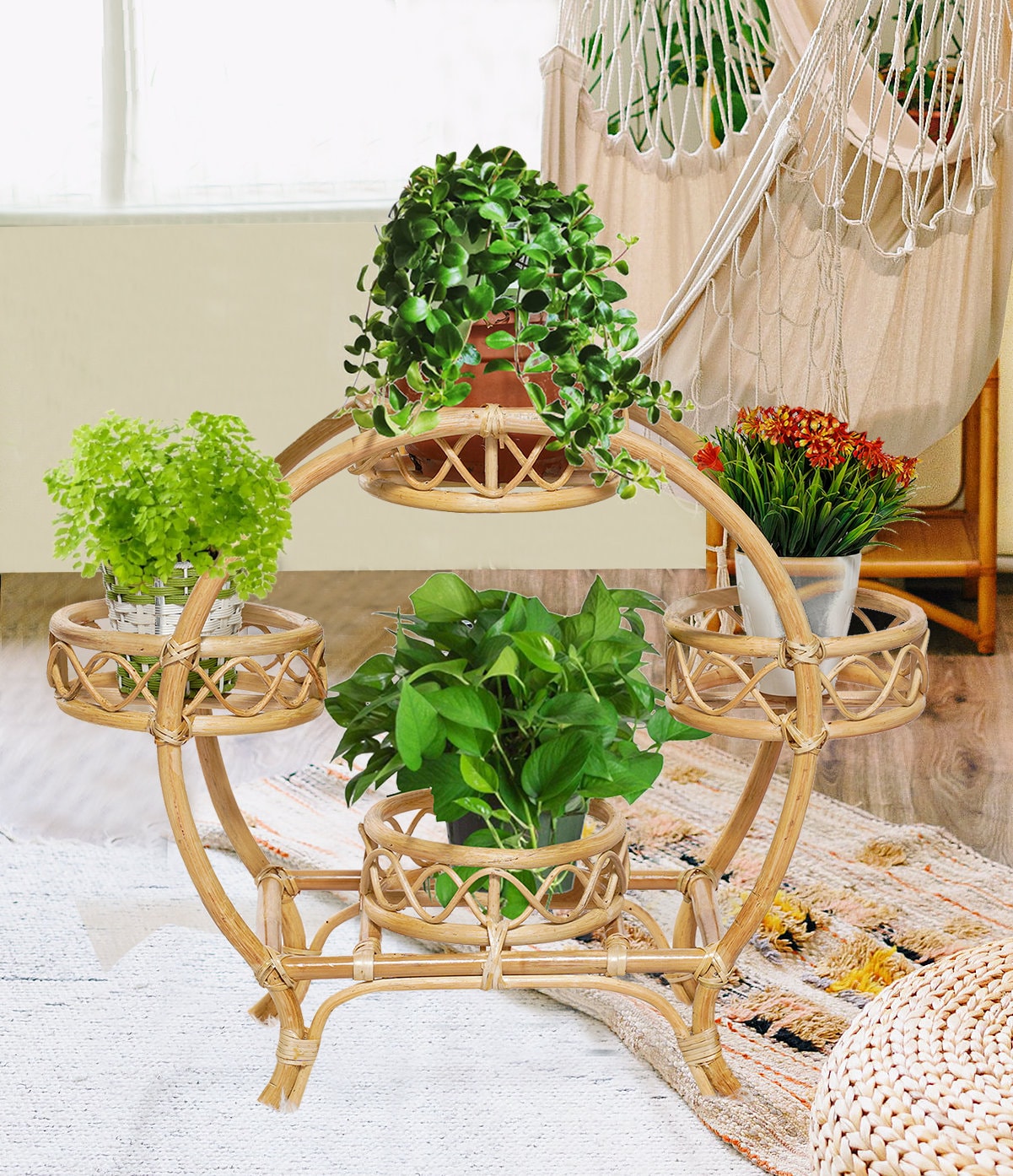 Vintage Bamboo Plant Stand Wood Plant Stand 70's Rattan Etsy Australia