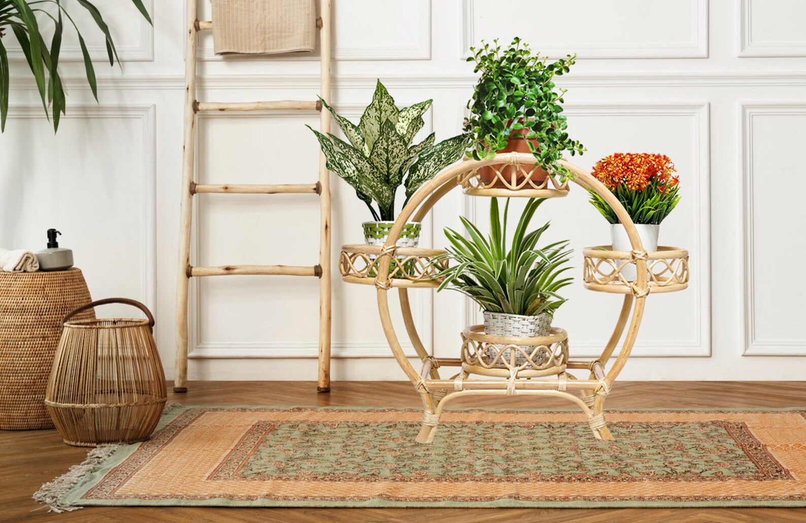 Bamboo Plant Stand Wood Stand for Plants Rattan Plant Etsy Australia