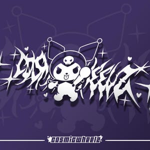 KUROMI CW BANNER | Cosmicwheelz | jdm Aufkleber | Auto Banner