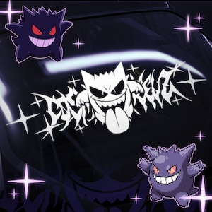 GENGAR COSMICWHEELZ BANNER | jdm decals | vinyl decal | cosmicwheelz banner