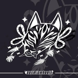 KITSUNE BANNER DECAL | Vinyl Decals | Jdm decals | fox mask | car sticker