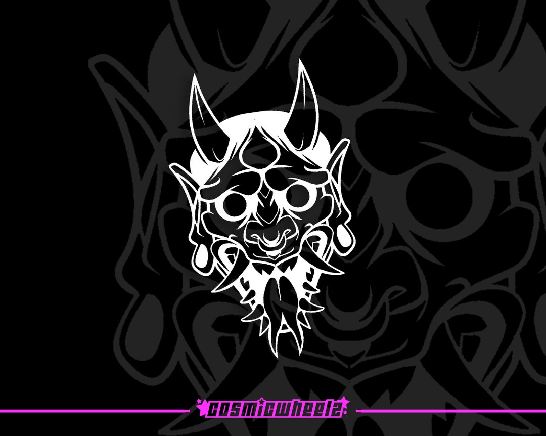 ONI MASK DECAL V1 Jdm Decal Oni Sticker Car Decals - Etsy