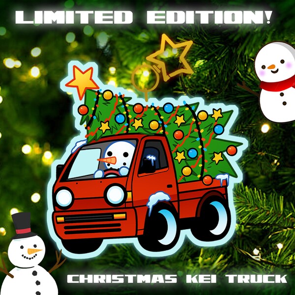 CHRISTMAS TRUCK KEYCHAIN | kei truck | honda acty | jdm | jdm keychains | christmas gifts for car enthusiast
