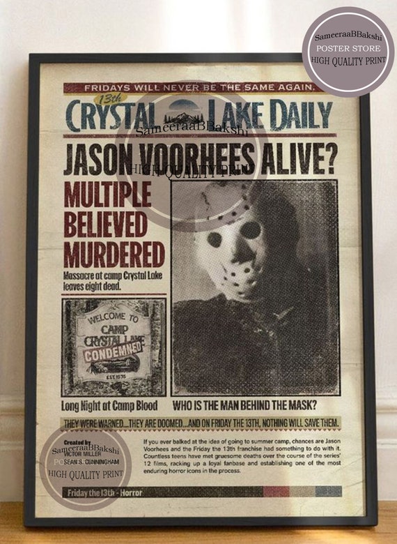 Friday the 13th 1980 Horror Movie Jason Voorhees Camp Crystal 