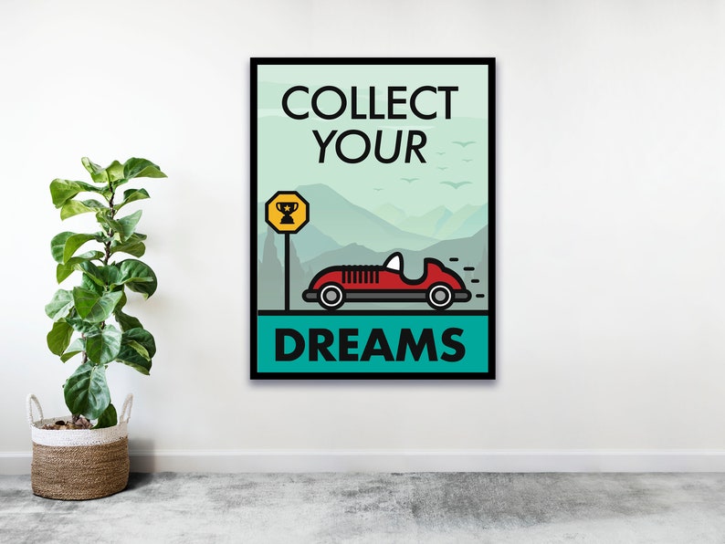 Motivational Monopoly Inspired Poster Monopoly Success Etsy