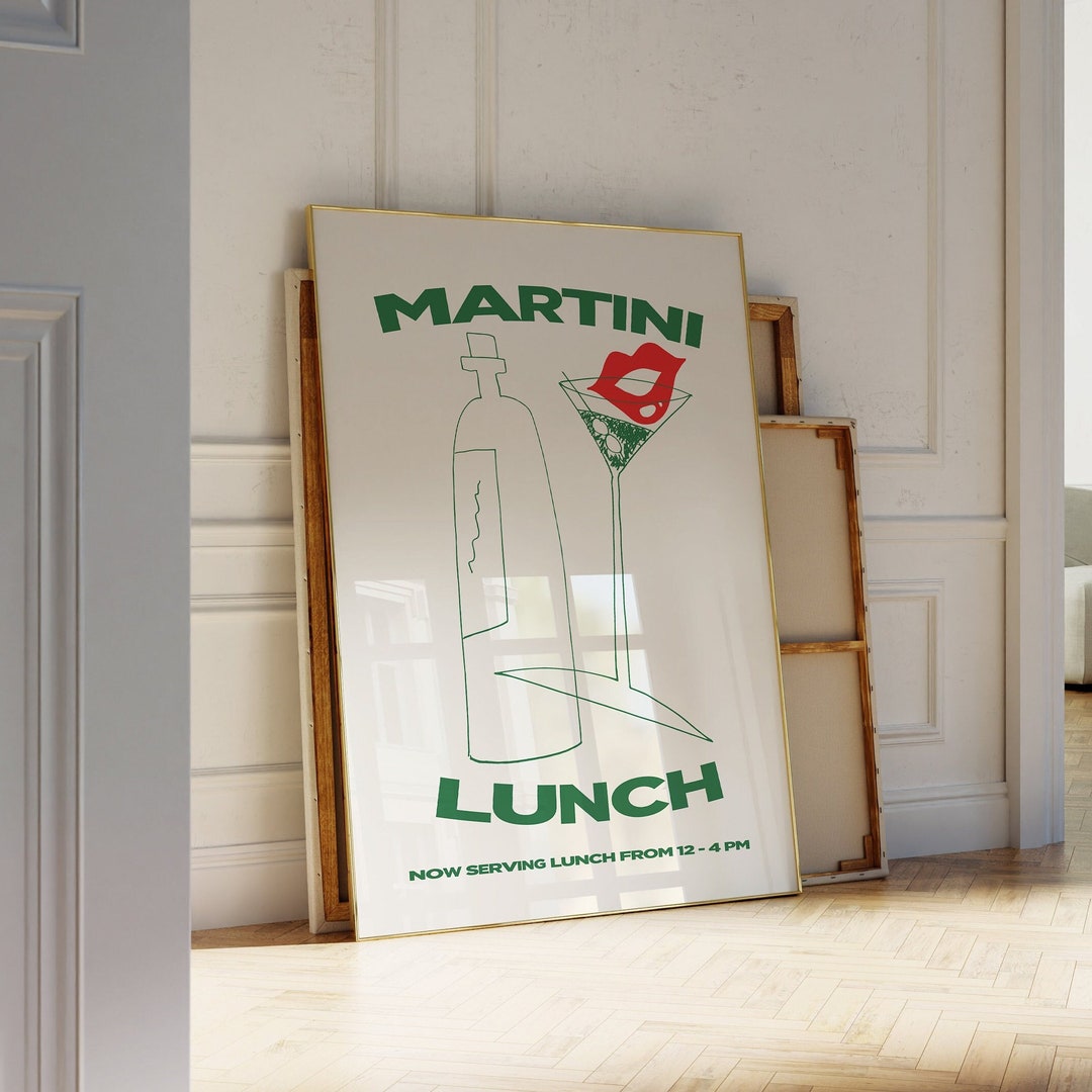 Photo inspiration: Martini Lunch Art Poster Vodka Gin Martini Cocktail Wall Art Photo Inspiration