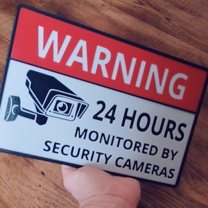 Camera Surveillance Signs Plastic Material/ Protect Homes With Warning ...