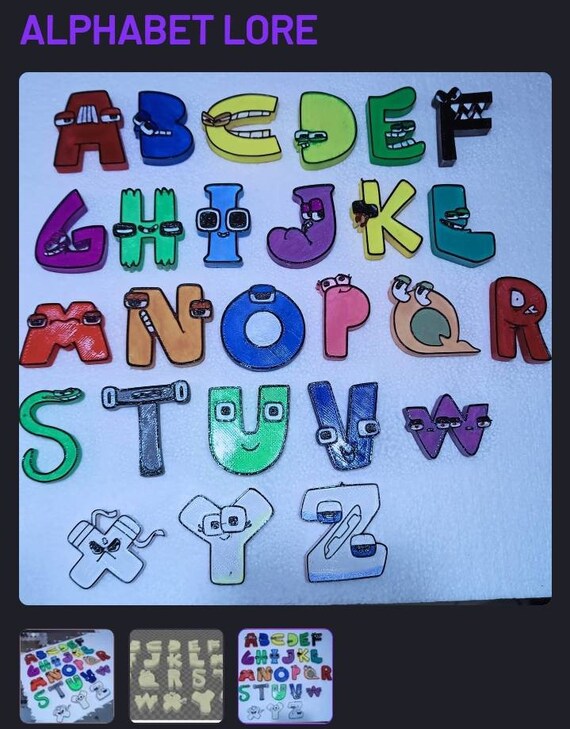 Alphabet Lore Letter Characters / Birthday toppers/ educational Letters/  Fun Gift