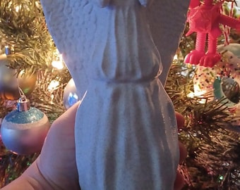 Weeping angel statue/ tree topper Angel / Angel covering Eyes / Doctor Angel topper