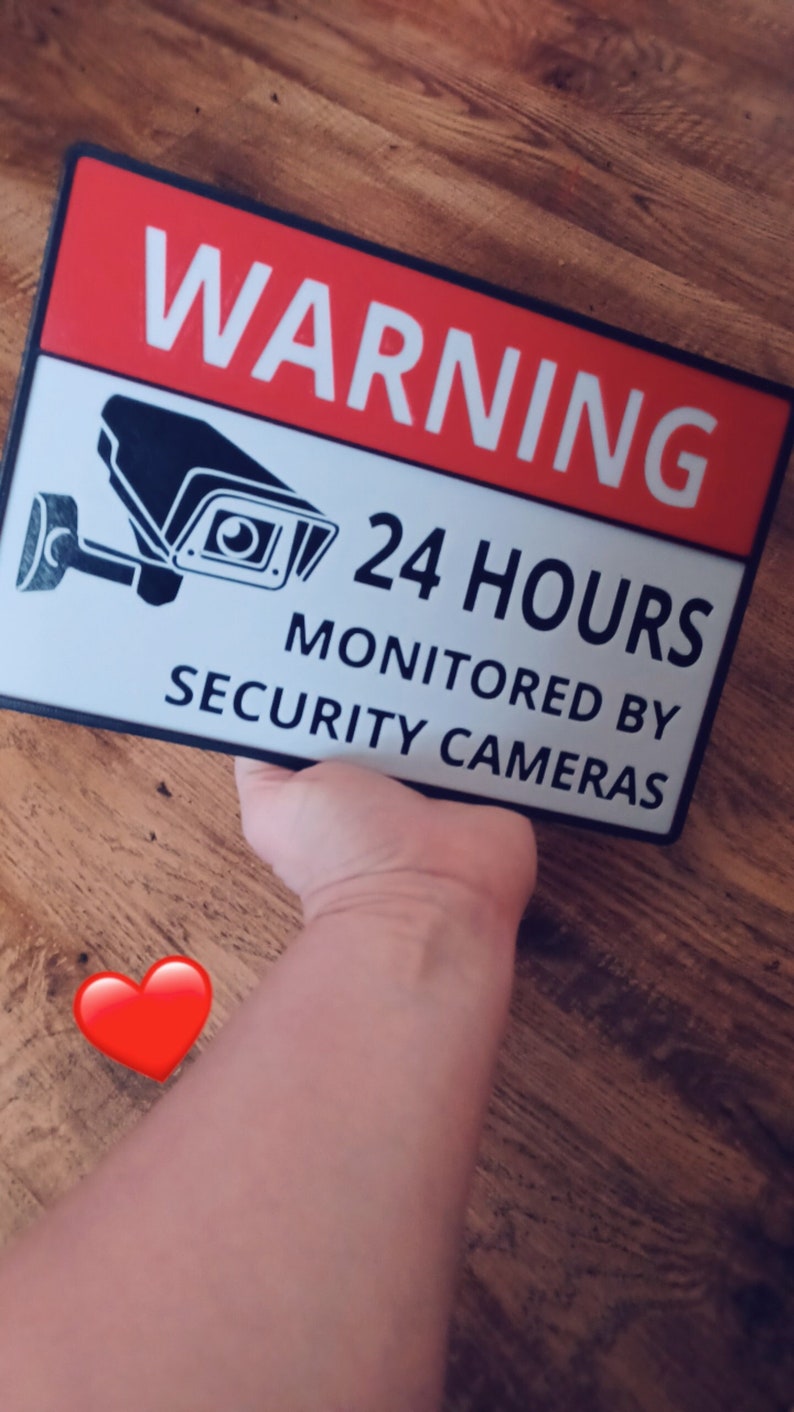 Camera Surveillance Signs Plastic Material/ Protect Homes With Warning ...