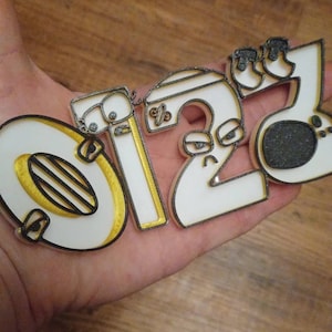 Number LORE numbers character set  0-9 , gift/ birthday decore/cake topper/ learning