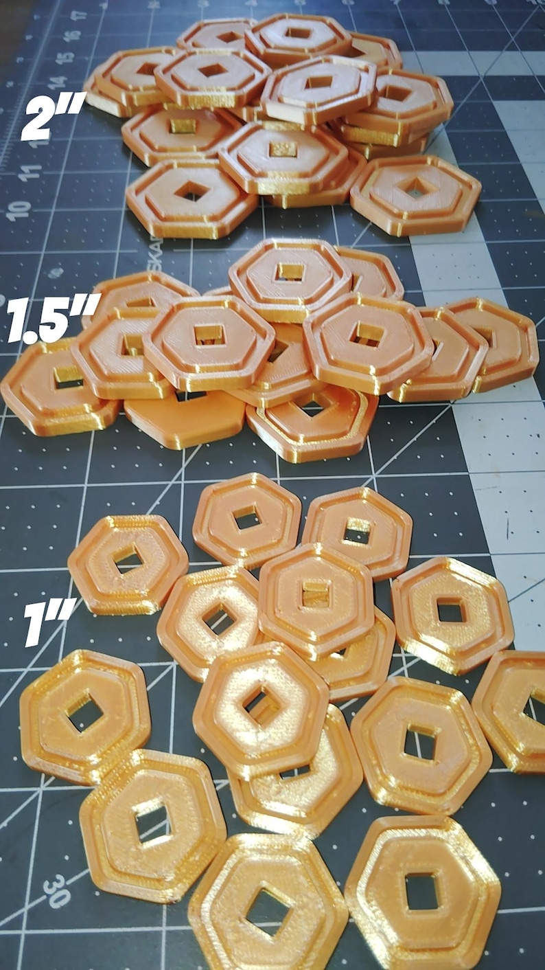 Roblox pretend play plastic gold coins Kids birthday gifts / party favors / good behavior awards/ Cupcake topper / cake topper /decorations image 6
