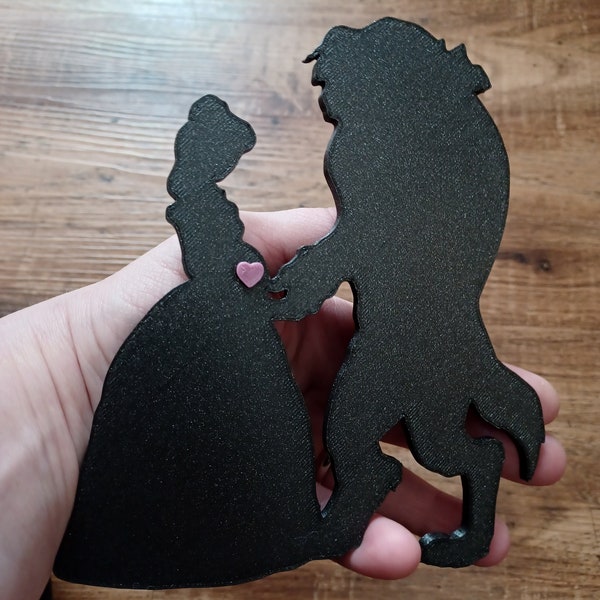 Belle and Beast Baby bump cake topper/ centerpiece/ baby shower decor/ gift / gender reveal party