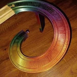 Rainbow train spiral