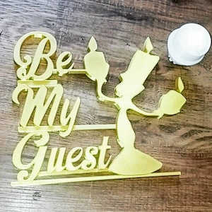 Be My Guest/ or Be our guest centerpiece/party decor/ wedding/ birthday/wall decor/ guest book decor/sweet 16/15th bday/ baby shower/ bridal
