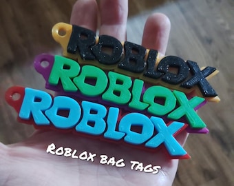 Roblox logo keychain party favors/ party decor/ bag tags / gifts
