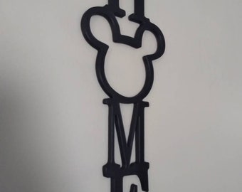 Home sign mouse ears wall decor/ entry way decor/ bedroom decor