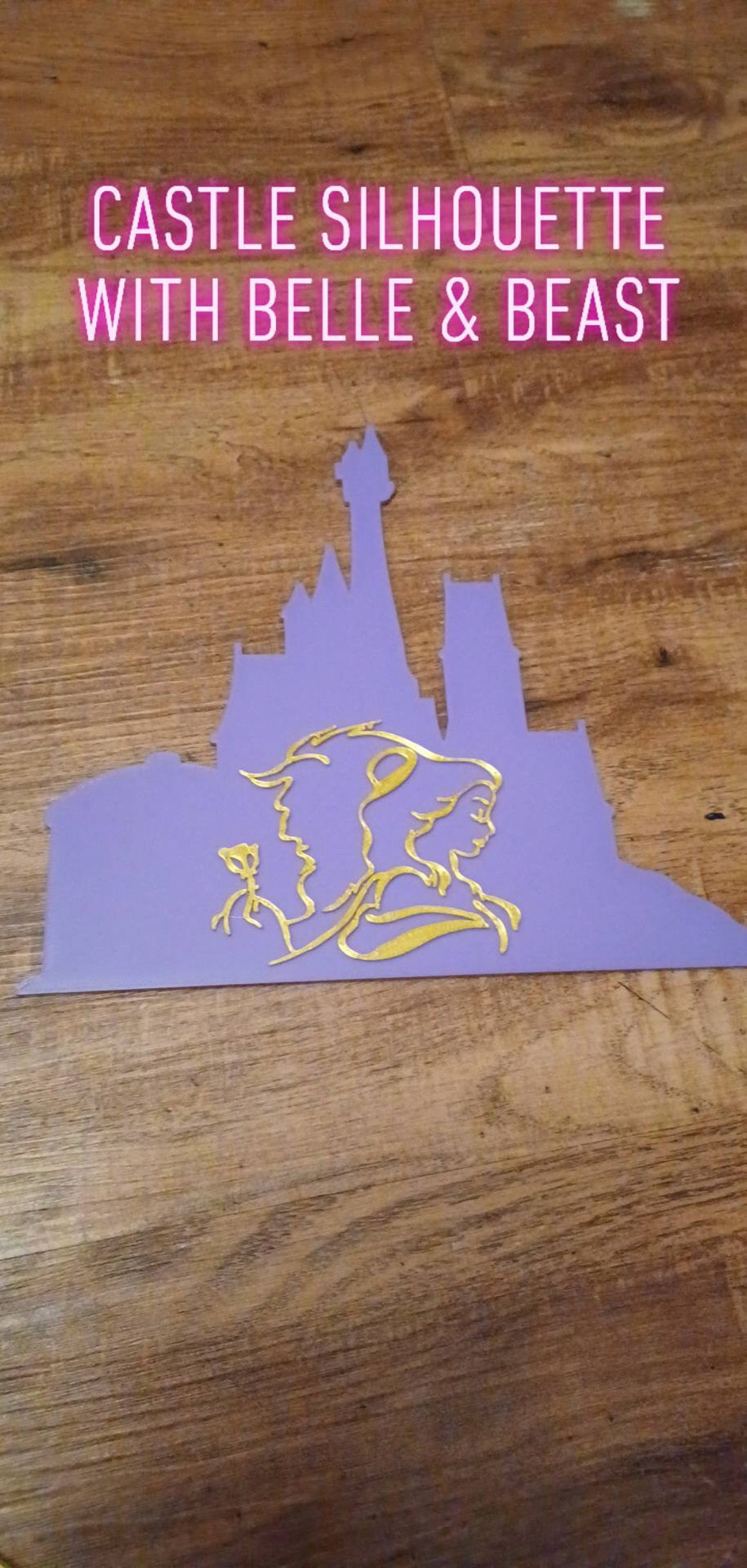 Beauty and the Beast Castle Silhouette Decor Piece, Perfect for
