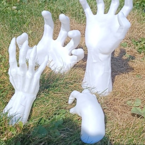 Creepy hands reaching out of wall  scarey decorations/ many colors available/ black-white-skintone