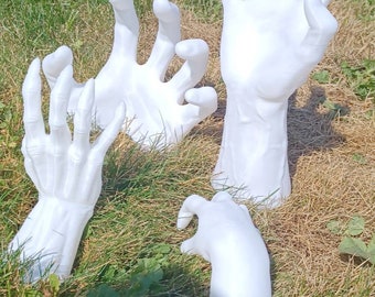 Creepy hands reaching out of wall  scarey decorations/ many colors available/ black-white-skintone