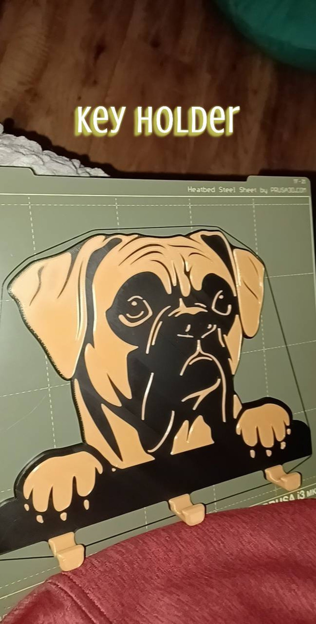 Boxer Dog Decor With Hooks Etsy