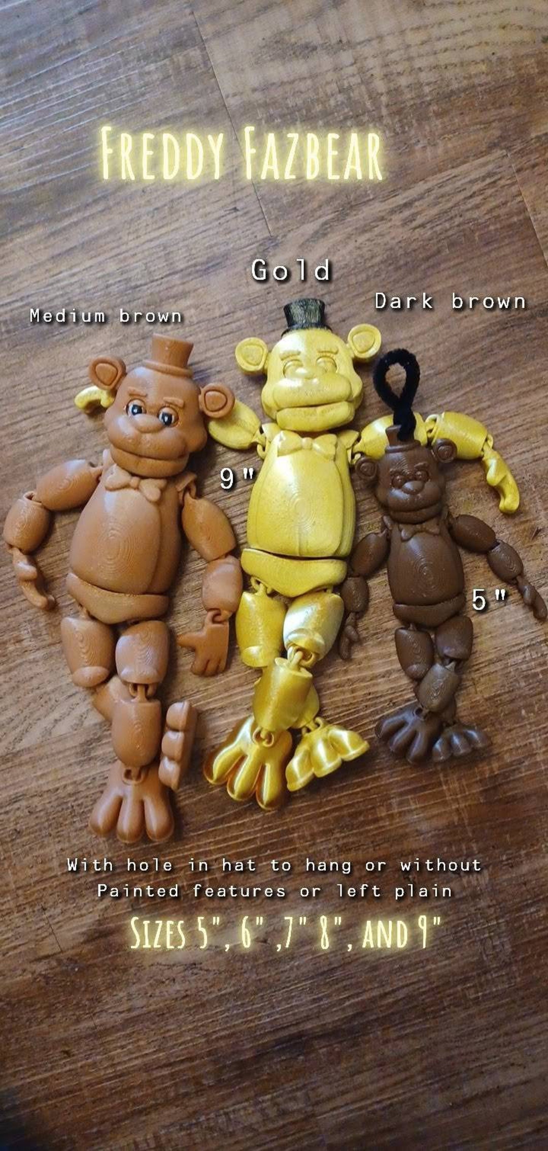 Freddy's Cake Topper Featuring Freddy Fazbear, Bonnie The Bunny, Foxy The Pirate and More (Unique Design)