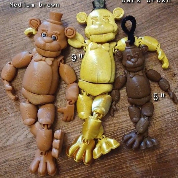 Freddy Fazbear flexi Fnaf cake topper sensory toy birthday gift Bonnie / Chica / Foxy / Glamrock Five Nights Flexis