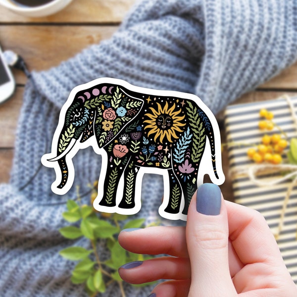 Magical Boho Elephant Sticker