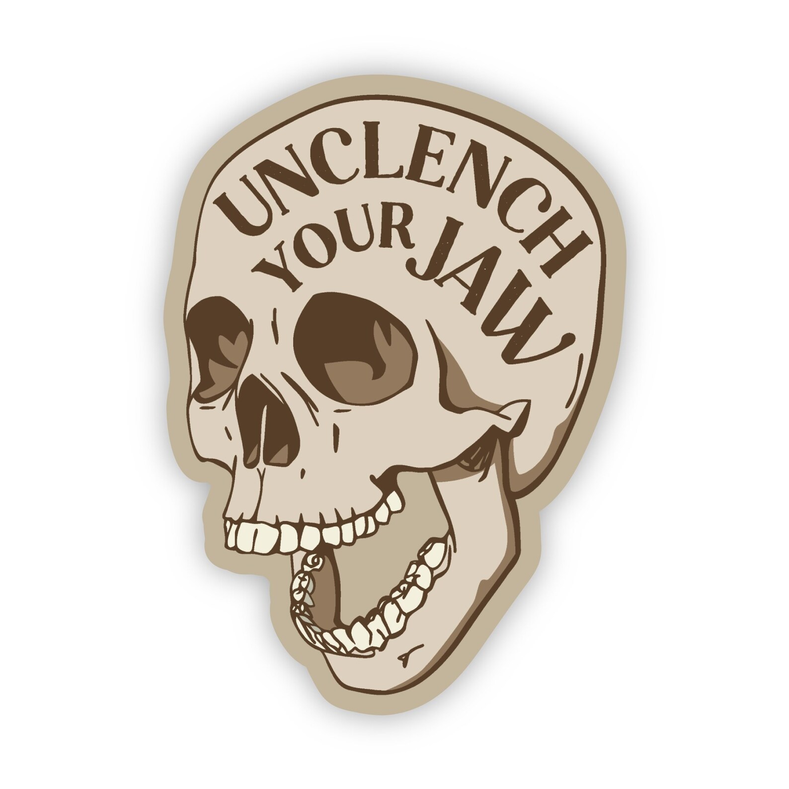 Unclench Your Jaw Sticker Etsy