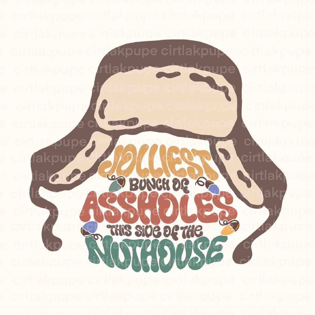 Groovy Christmas Png Cute Shirt Jolliest Bunch of Assholes - Etsy