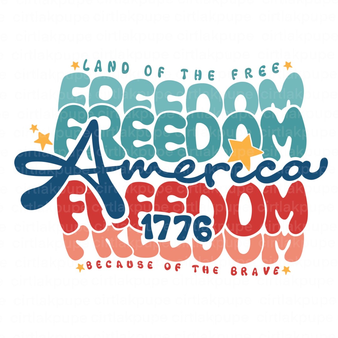 America Land of the Free Because of the Brave Png, 4th of July Png ...