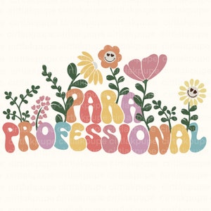 Paraprofessionele leraar populaire png, Para Life png trendy sublimatie, leraar bloem png-bestand afdrukbare trendy sublimatie