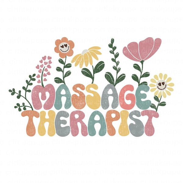 Massage Therapist Png, retro floral shirt png, Massage Therapist Gift, Therapist PNG, groovy Massage Therapy, Massage Therapist Shirt png