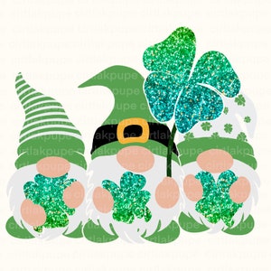 St. Patricks Day sublimation png ,Trendy Gnome digital download png , Popular Shamrock sublimation png , Lucky Gnomes png , Three Gnomes png