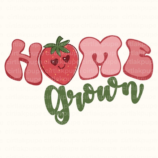 Strawberry season png, Retro strawberry festival season png, Strawberry PNG Sublimation Home Grown png file Shirt Design, Feeling Berry