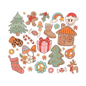 Retro christmas png, Groovy Christmas png, Merry vibes, Christmas design sublimation, Cute Christmas png, Vintage sublimation, Holly Jolly