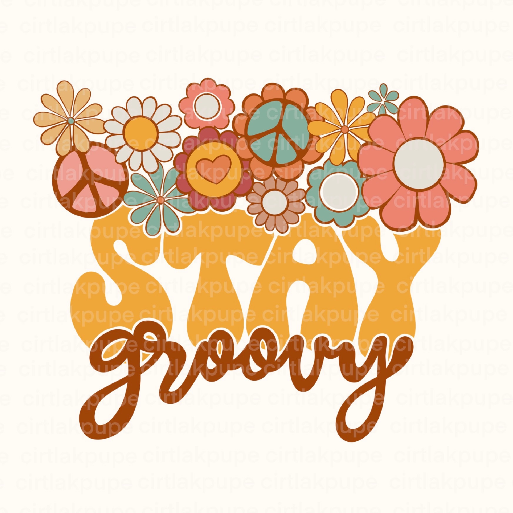 groovy daisy, retro flower png, hippie flower shapes png, retro happy  flowers png, vintage trendy sublimation, distressed shirt design png