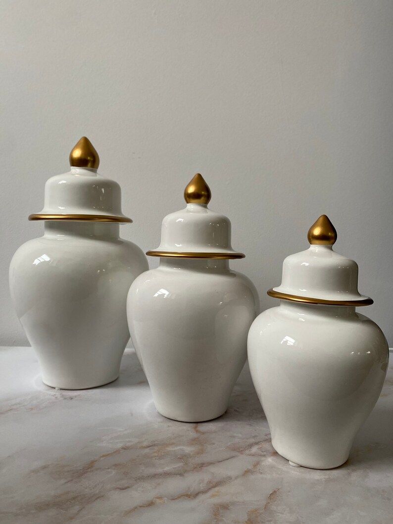 Decorative Ginger Jar With Lid Ceramic Jar Etsy