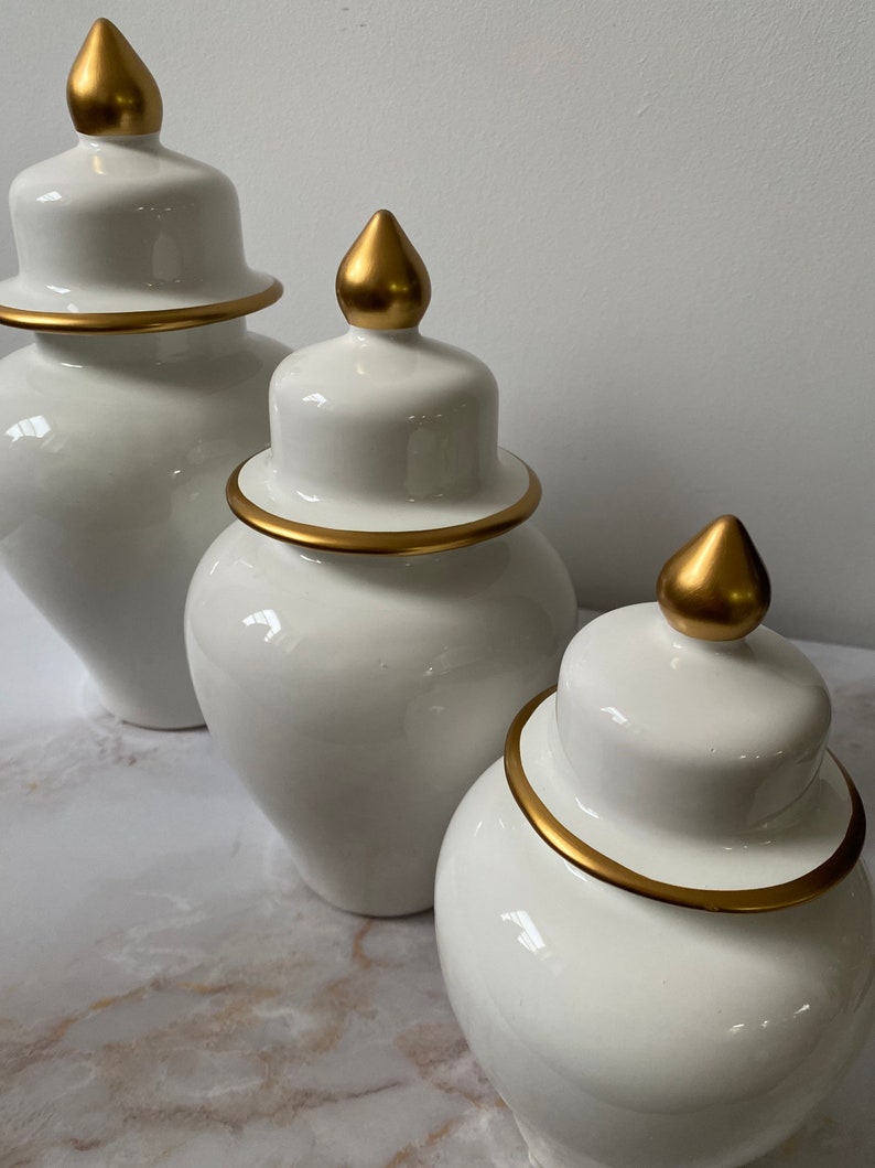 Decorative Ginger Jar With Lid Ceramic Jar Etsy