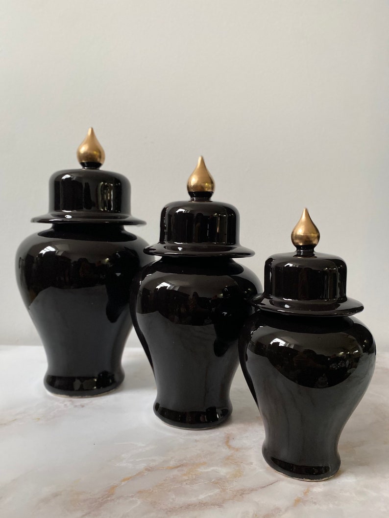 Decorative Ginger Jar With Lid Ceramic Jar Etsy